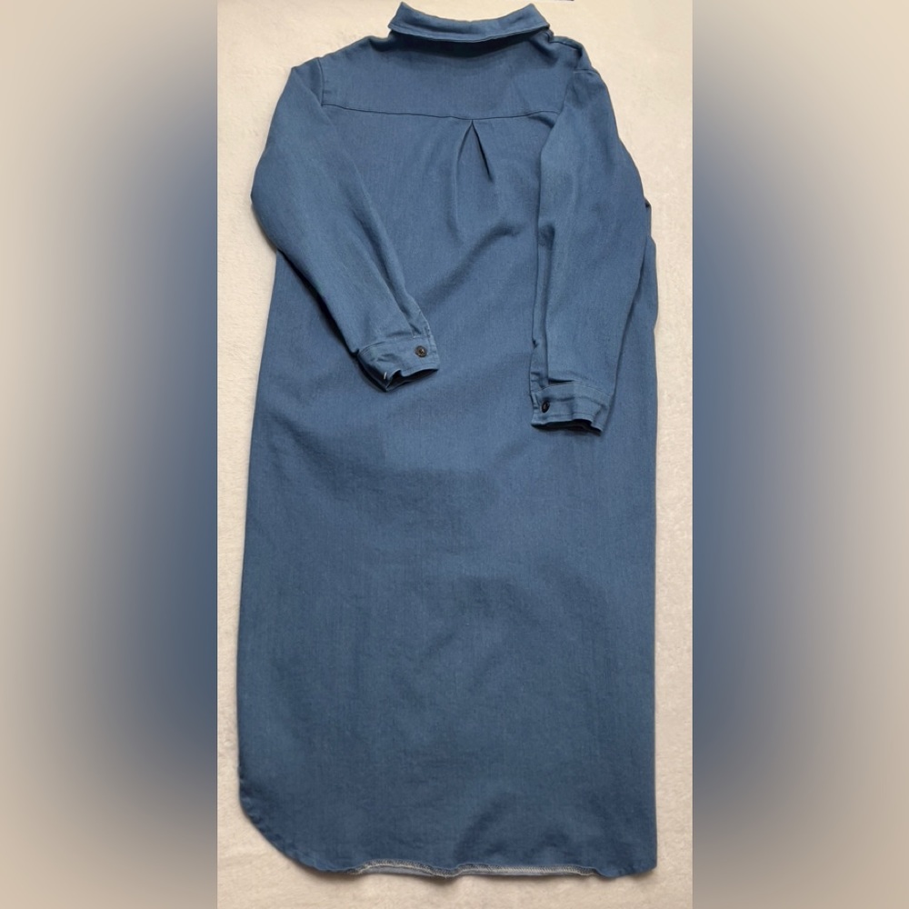 #Denim Button Down Shacket Top - Picture 7 of 7